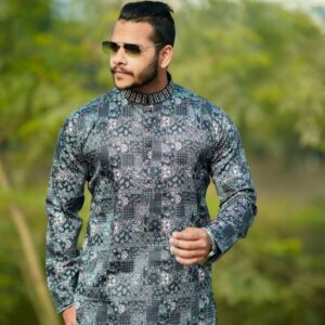 Premium Quality Men's Digital Print  Panjabi PNJ 424