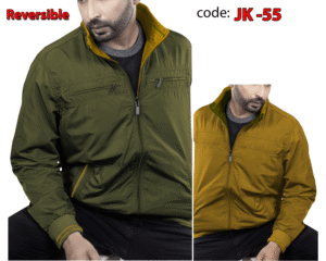 🧥 Premium Two-in-One (Reversible) CK High Neck Winter  Men's Jacket JK 53